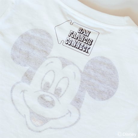 COLSUN&SAN FRANCISCO.NNECT.  PRESENTS 【MICKEY MOUSE COLLECTION 】long-sleeve TEE.WHT.