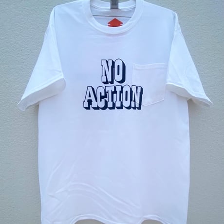 NO ACTION TEE WHITE x BLACK