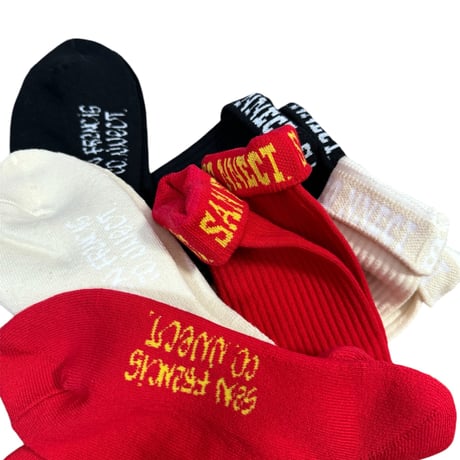 SAN FRANCISCO.NNECT. ORIGINAL-2PAIRS OF SOCKS. NAT/WHT×BLK/WHT-SET🤍🖤