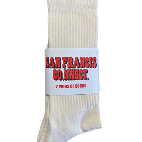 SAN FRANCISCO.NNECT. ORIGINAL-2PAIRS OF SOCKS. NAT/WHT×BLK/WHT-SET🤍🖤