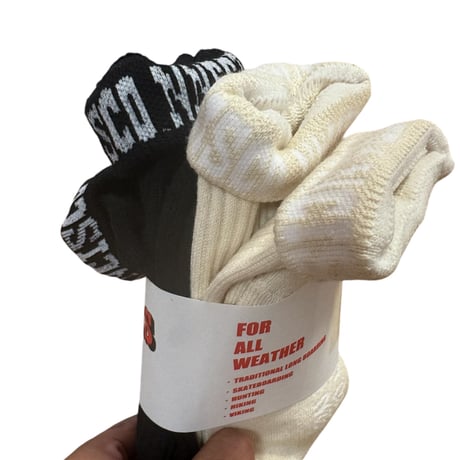 SAN FRANCISCO.NNECT. ORIGINAL-2PAIRS OF SOCKS. NAT/WHT×BLK/WHT-SET🤍🖤