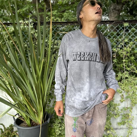 S.F.C WEEKENDER-L/S TEE. 煤染め. made by altheadesign.