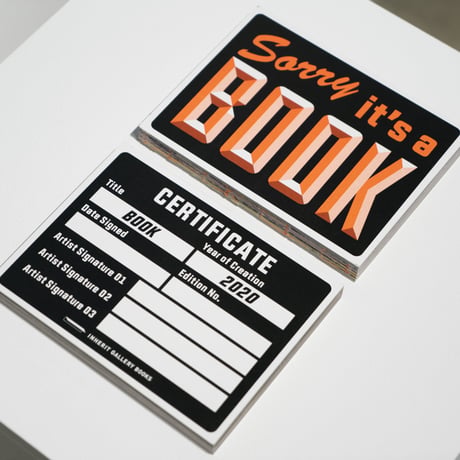 Sorry it's a BOOK  シリアルNo.58 / 99
