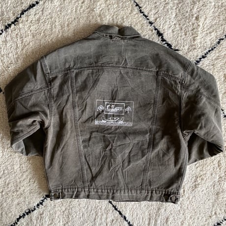 “Carhartt.BLK denim.-with liner. OGWWA YOHEI-HAND SCREEN PRINT”