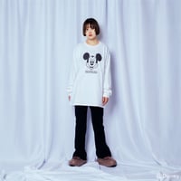 COLSUN&SAN FRANCISCO.NNECT.  PRESENTS 【MICKEY MOUSE COLLECTION 】long-sleeve TEE.WHT.