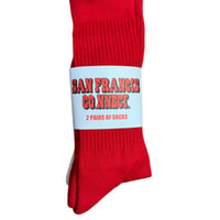 SAN FRANCISCO.NNECT. ORIGINAL-2PAIRS OF SOCKS. RED/YEL×NAT/WHT-SET❤️🤍