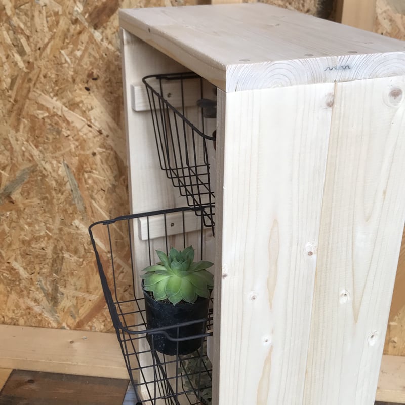 ワイヤーバスケットウッドシェルフ　wood ワイヤーバスケットウッドシェルフ wood Amazon｜スチール製