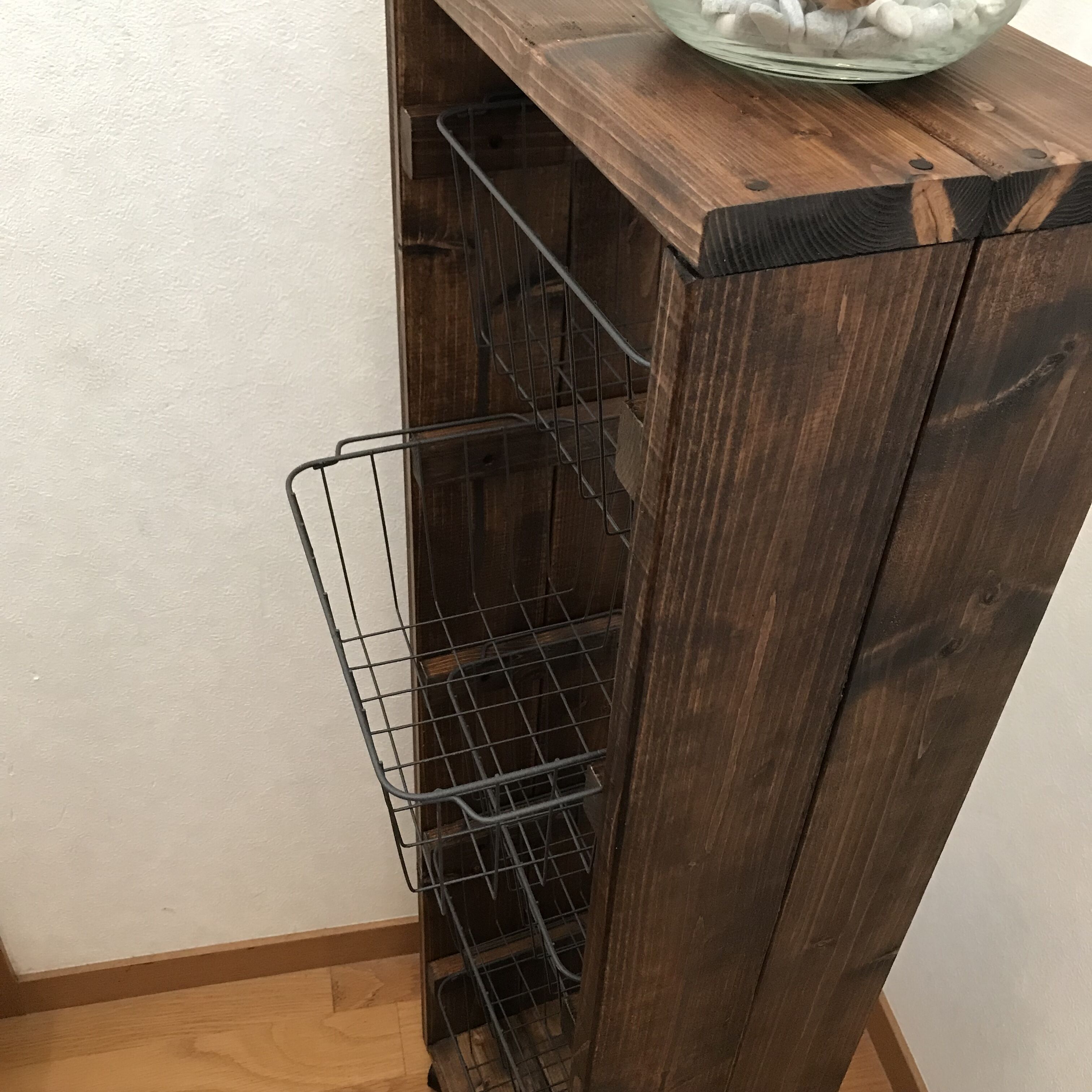 ワイヤーバスケット5段シェルフ【handmade】キャスター付き | KABACHO