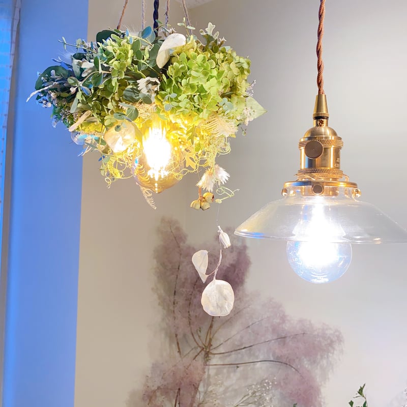 夏のフライングリース 空にふんわり浮かぶ、アナベル ユーカリ リース