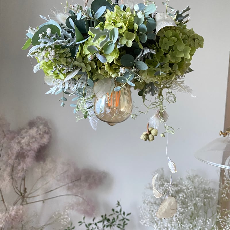 ユーカリのフライングリース　　　　　2WAY ユーカリのフライングリース グレイッシュ リース ルナリア入り