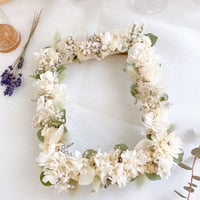 White &green フレーム  リース　アレンジ