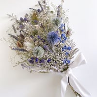 ドライフラワー 水無月紫陽花 パンパスグラス 秋色スワッグ ブーケ