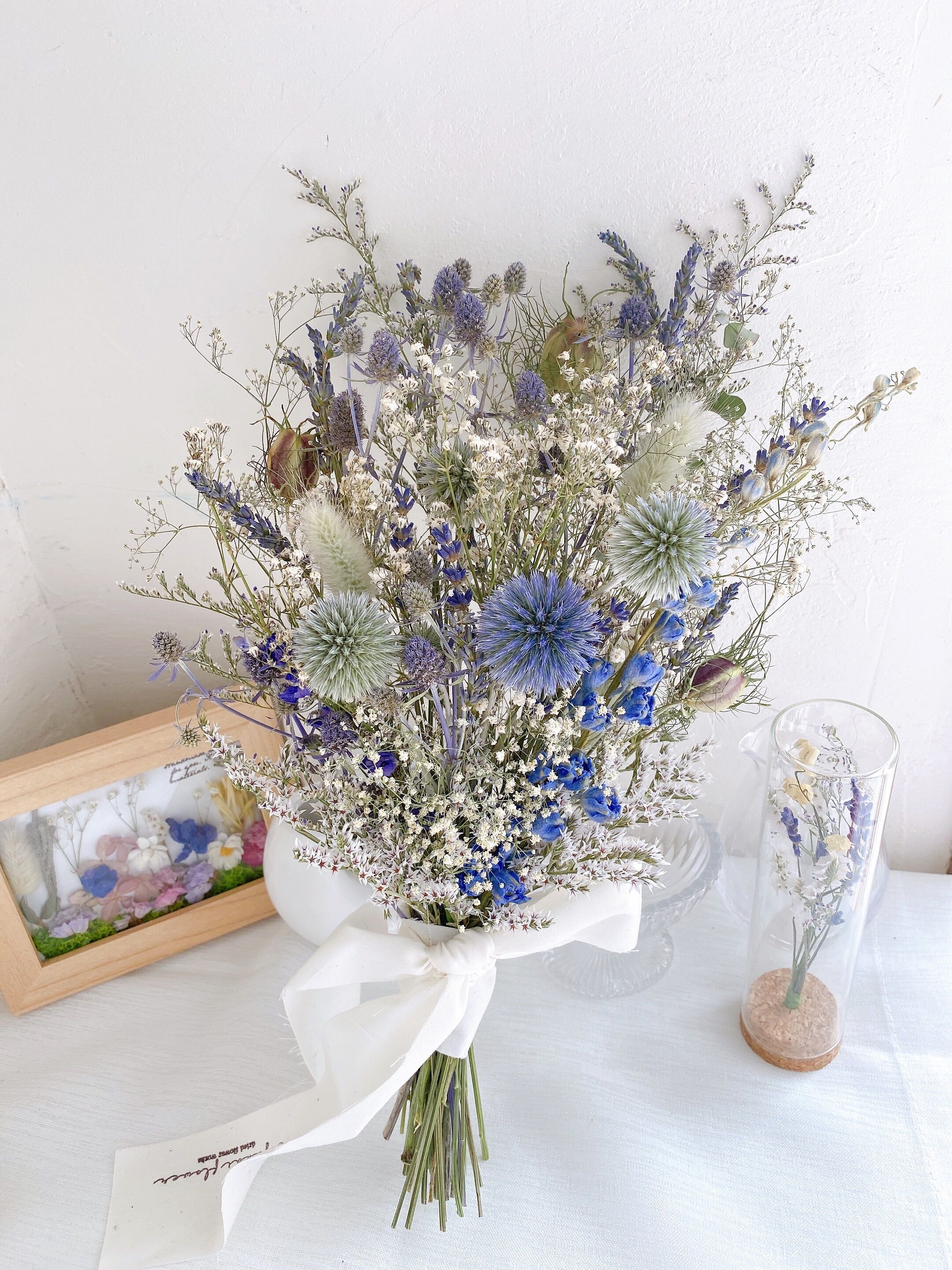 夏のBlue&White 涼しげスワッグブーケ | ayakai flower STORE