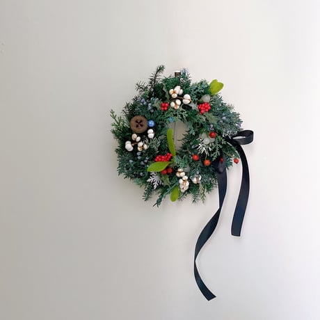 プリザーブドフラワー 「クリスマスリース2024 M」