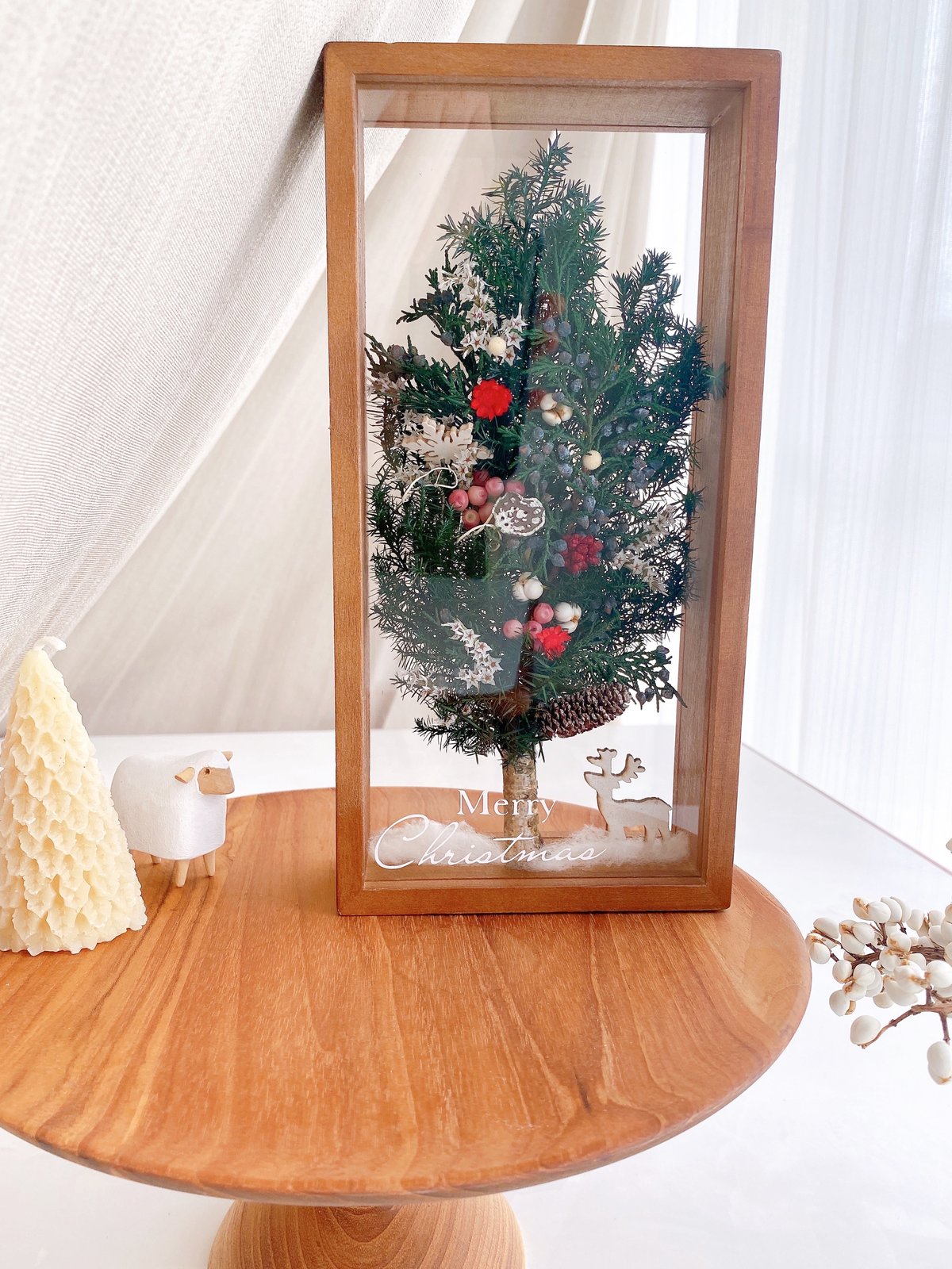 ☆クリスマスツリーのボックスアレンジ プリザーブドフラワー | ayakai