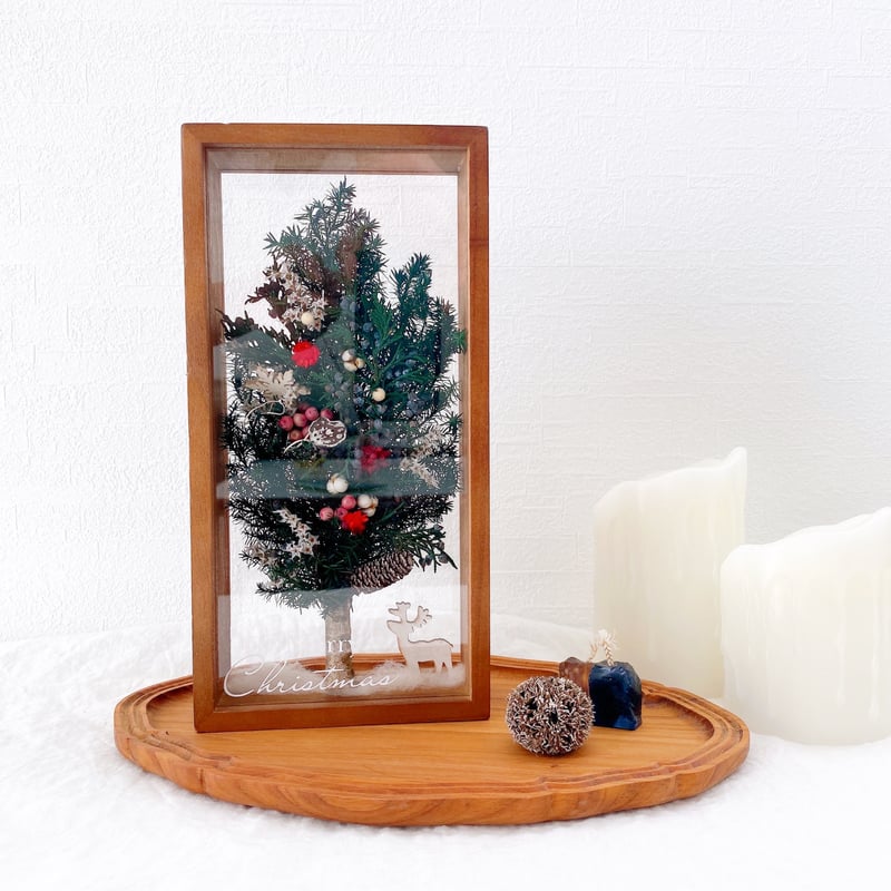 ☆クリスマスツリーのボックスアレンジ プリザーブドフラワー | ayakai