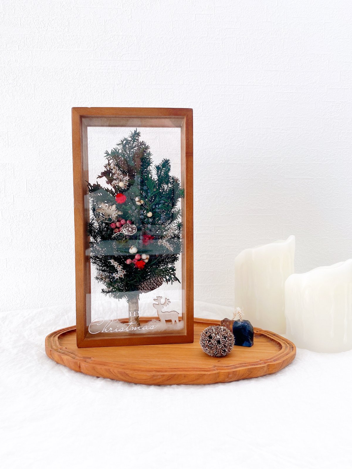 ☆クリスマスツリーのボックスアレンジ プリザーブドフラワー | ayakai