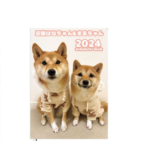 【予約販売】 柴犬 はなちゃん＆まるちゃん 2024年 A5 スケジュール帳 AF24097