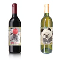 【予約販売】 フレンチブルドッグ犬のポルコ 2025年 紅白ワイン 720ml WW25216-217