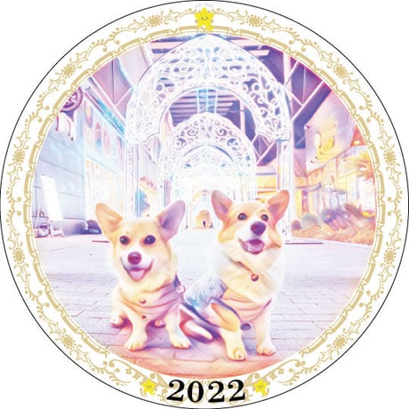 【予約販売】 初めてのコーギー 2022年 イヤープレート皿立て付き PU2206