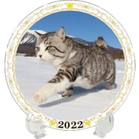 【予約販売】 旅猫 ニャン吉 2022年 イヤープレート皿立て付き PU2207