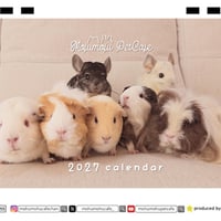 【予約販売】 もふもふペットCafe モルモットとチンチラ 2027年 卓上 カレンダー TC27055