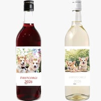 【予約販売】 初めてのコーギー 犬 2026年 紅白ワイン ２本セット 720ml 2W007NN