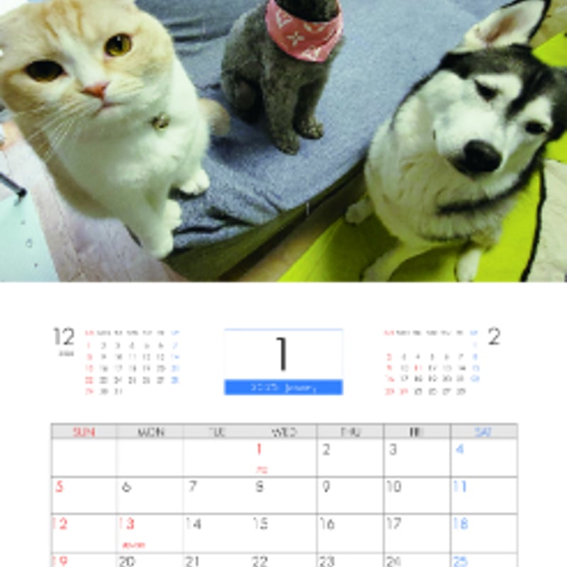 カレンダーまとめ売り　MY DEAR FRIEND 犬猫 ねこと生活 みかんとじろうさんち（卓上）｜卓上カレンダー