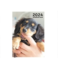 【予約販売】 ミニチュアダックス犬 まんぷくのオケッツ 2024年 A5 スケジュール帳 AF24169