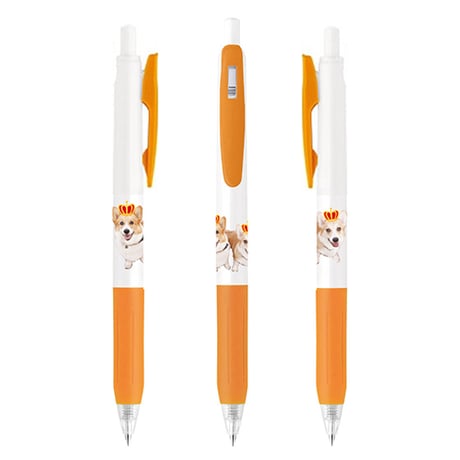 【予約販売】 初めてのコーギー犬 黒色 ボールペン 3本セット BA154NN
