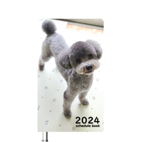 【予約販売】 トイプードル犬 きゅうちゃん 犬と猫の親バカ日記 2024年 ポケット スケジュール帳 PO24218