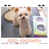 【予約販売】 トイプードルのクレマ 犬 2026年 卓上カレンダー TC26073