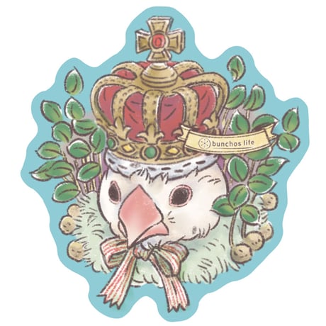 【予約販売】 文鳥 こむぎ ステッカー 3枚セット SU009NN