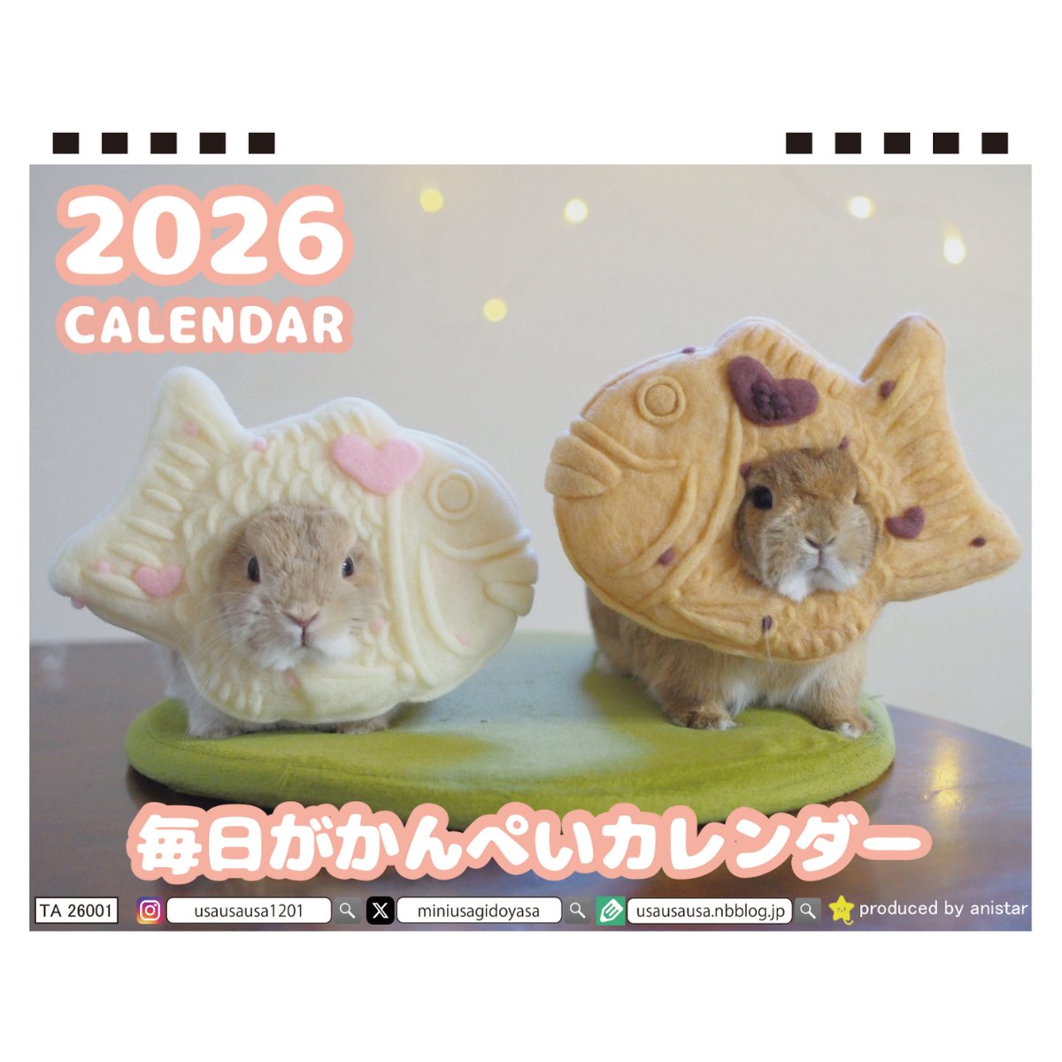 【バラ売り不可】うさぎ辰とピスケ辰と木製ハガキ2024 Amazon | サンスター文具 カナヘイ 2026年 カレンダー 卓上