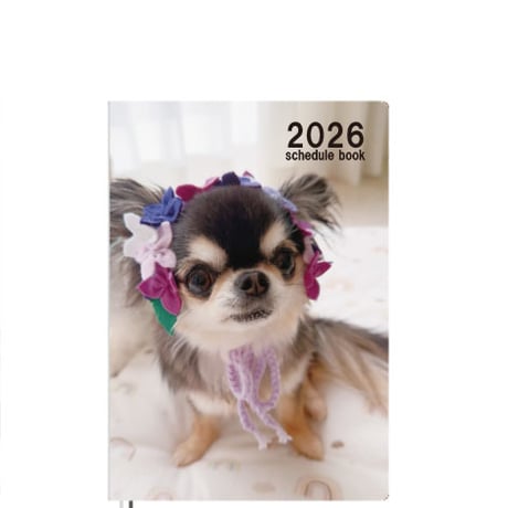 【予約販売】 チワワのUNI＆EBI 犬 2026年 A5スケジュール帳 A526120
