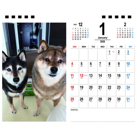 【予約販売】 柴犬のあず花 2026年 卓上 カレンダー TA26070