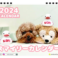 【予約販売】 トイプードル犬 スマイリー 2024年 卓上 カレンダー TC24208