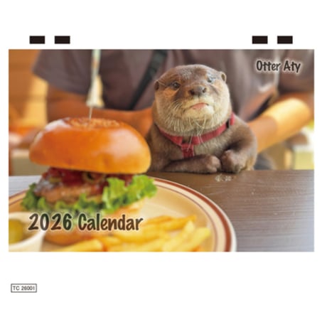 【予約販売】 カワウソ ATY 2026年 卓上 カレンダー TC26363