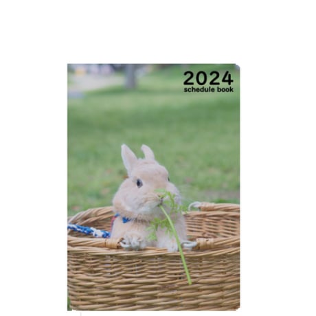 【予約販売】 うさぎの毎日がかんぺい 2024年 A5 スケジュール帳 AF24039