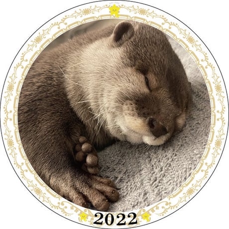 【予約販売】 カワウソ さくら 2022年 イヤープレート皿立て付き PU2201