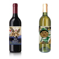 【予約販売】 ゴールデンレトリバー犬＆保護猫 ぺろりんず！ 2025年 紅白ワイン 720ml WW25013-14