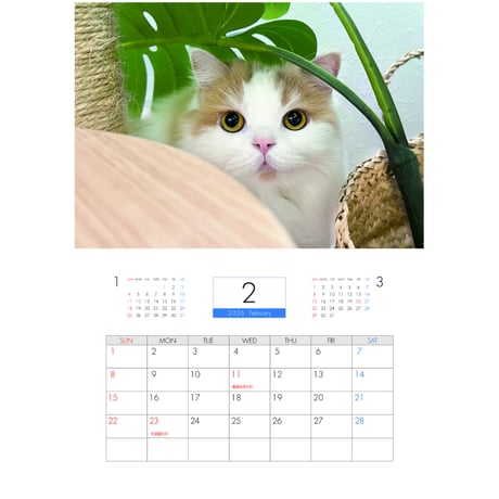 【予約販売】 レモン 猫 猫のレモンと犬のポテチちゃんねる 2026年 壁掛け カレンダー KA26306