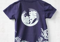 「茅ヶ崎Tシャツ」田村屋オリジナルデザイン　紺×薄緑（送料込み）（商品コード：TA190048）