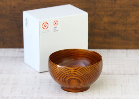 【薗部産業】銘木椀・漆　中サイズ（桜/楢/欅/栗）商品コード:TG590424