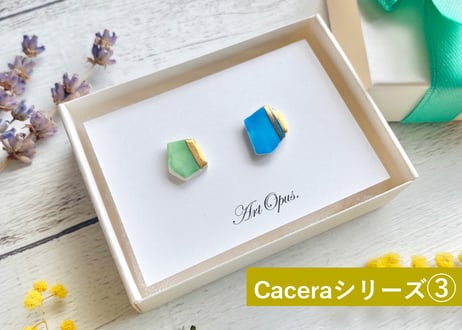 【ArtOpus.】新作入荷！　Caceraシリーズ　陶磁器ピアス(イヤリング）　商品コード:TG570384