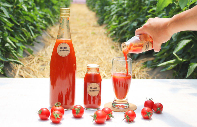 トマトさん♡専用 湘南佐藤農園】果汁100％完熟フルーツトマトジュース(180ml) 5本