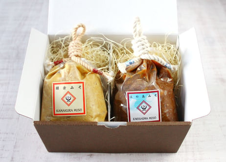 【鎌倉味噌醸造】無添加 天然醸造 生味噌「えのかま姉妹」(鎌倉みそ+江の島みそセット）(商品コード：TF480335)