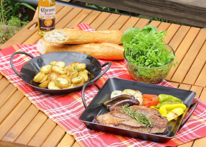 ナウ産業「Tetsu Nabe set」錆びない鉄鍋(フタ付き) あやせ
