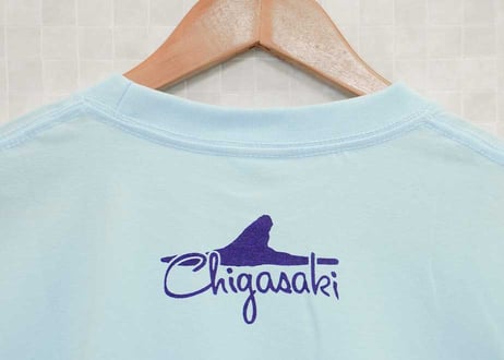 「ChigasakiTシャツ」田村屋オリジナルデザイン　水色（送料込み）（商品コード：TA190611）