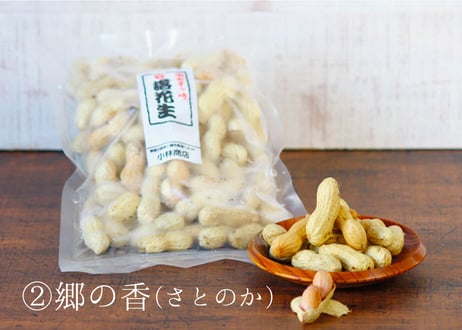 ★2025年新豆★【ギフト】小林の落花生 「冷凍ゆで落花生×2袋セット(千葉県産おおまさり/郷の香から選択可！) 」※ギフトラッピング商品  (商品コード：TF030009)